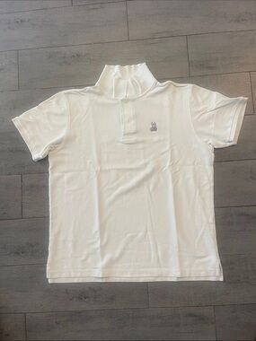 Psycho Bunny White Men's Short-Sleeve Polo with Bunny Logo